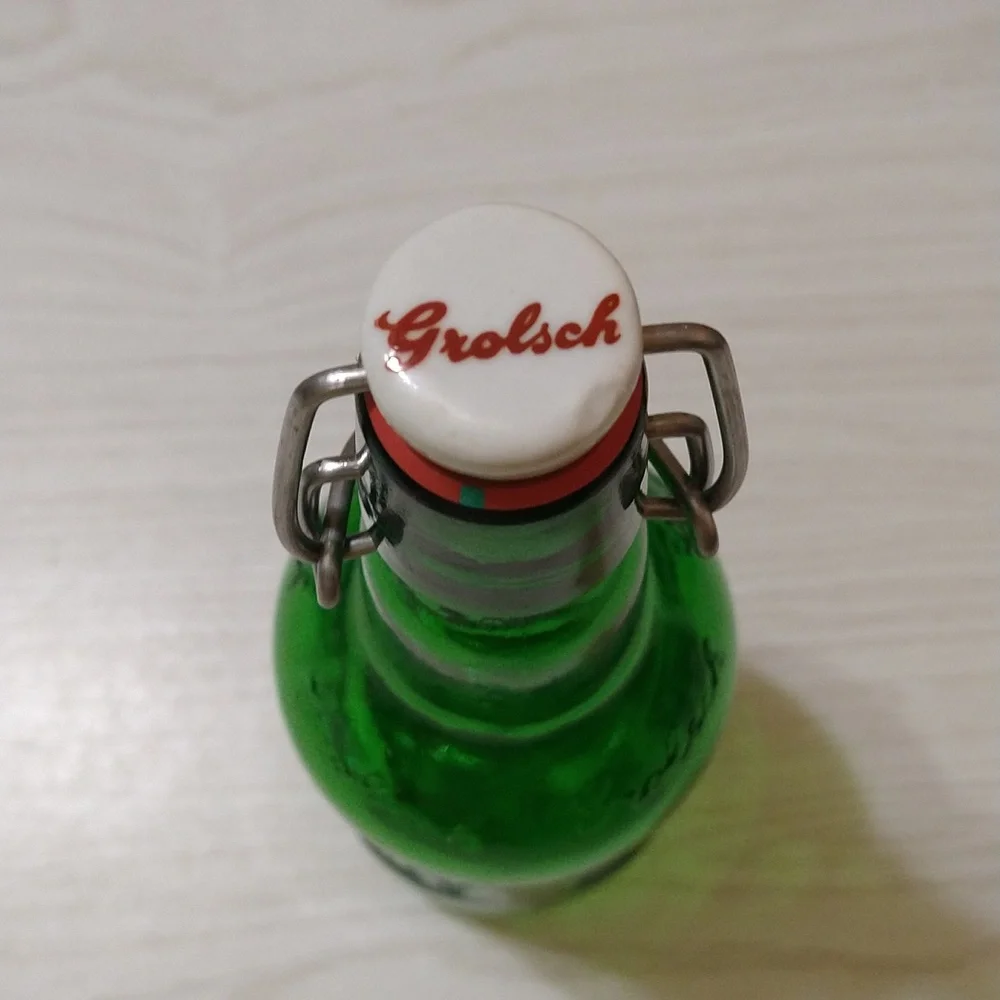Vintage Empty Porcelain Cork Swing Top Grolsch Lager Beer Bottle